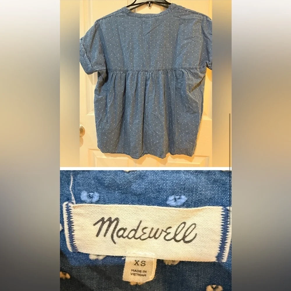 Madewell 2 Shirt Bundle Short Sleeve Button Down Shirt - Picture 4 of 5